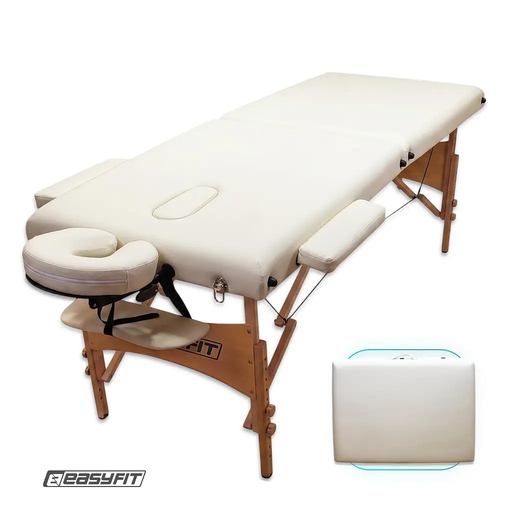 Масажний стіл EasyFit ZenRest кушетка складна Бежевий з чохлом - фото 2