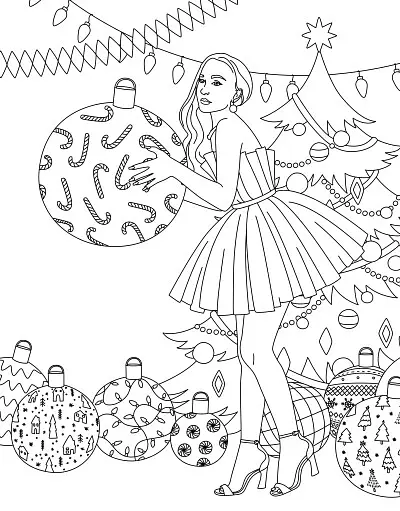 Розмальовка #Girls#Fashion#Christmas - - фото 2