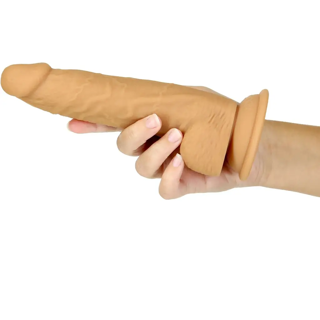 Фалоімітатор Addiction Dual Density silicone Dildo Caramel 8 - фото 5