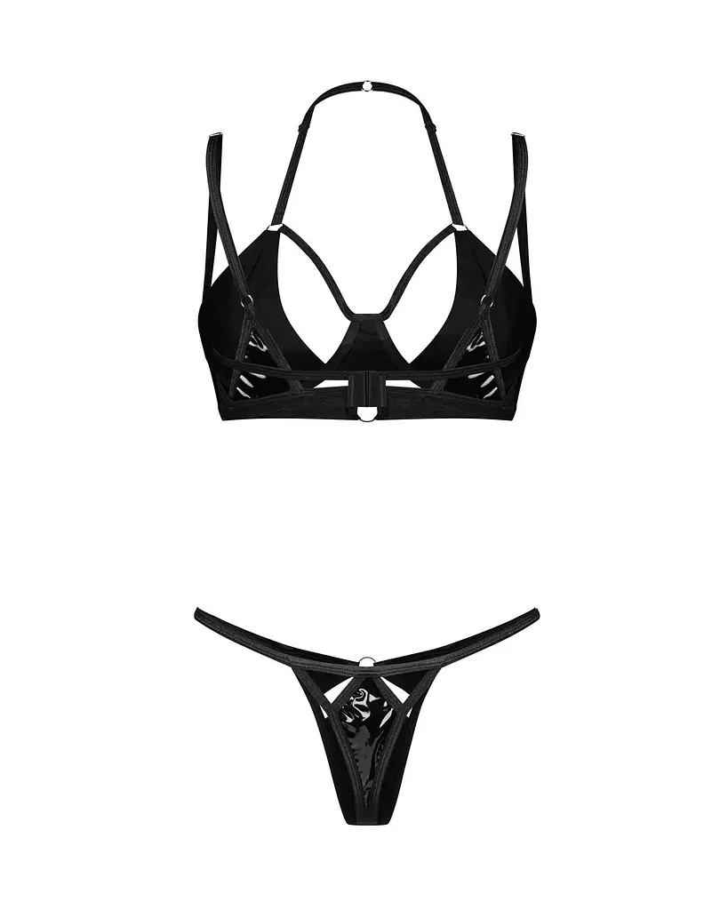 Комплект белья Obsessive Keira Lise, L/XL (черный) - фото 5