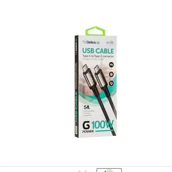 Кабель Gelius Pro G-Power Cable Type-C to Type-C GP-UC108 100W 2m Black - фото 2