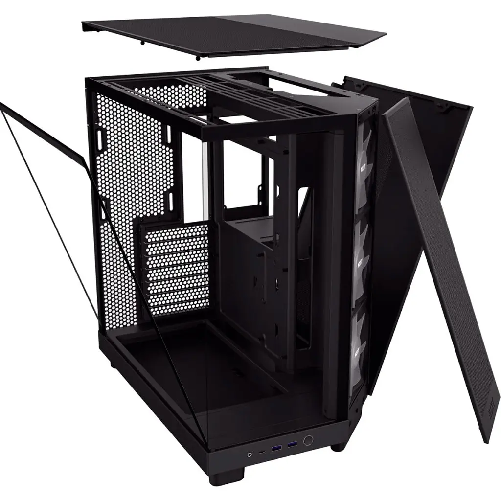 Корпус NZXT H6 Flow All Black (CC-H61FB-01) - фото 5