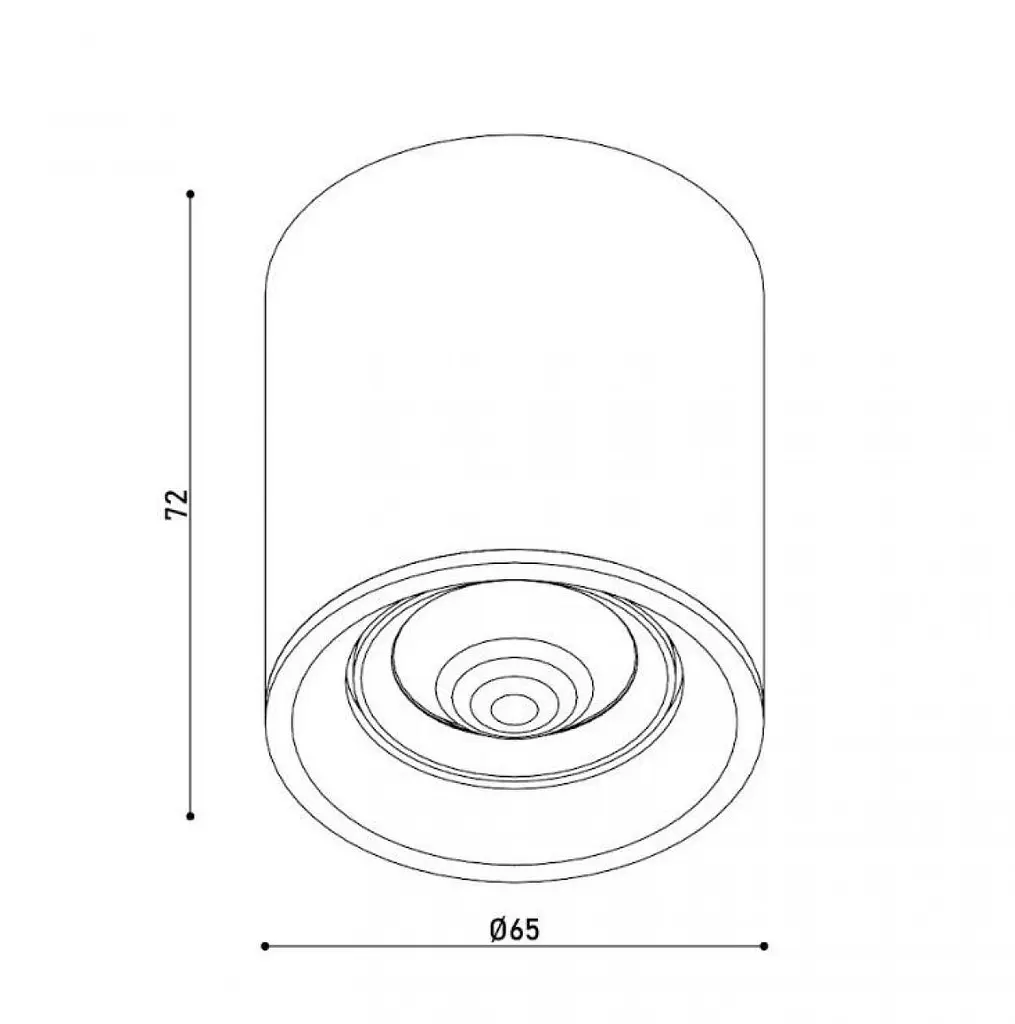 Светильник точечный KLOODI KD-EYE65 5W 4K BK - фото 2