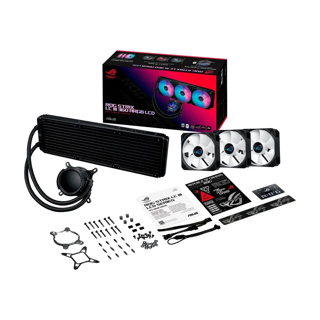 Система рідинного охолодження ASUS ROG Strix LC III 360 ARGB LCD (90RC00W1-M0UAY0) - фото 10