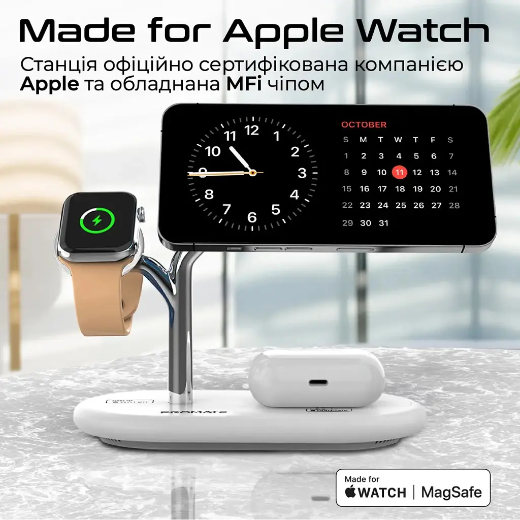 Зарядний пристрій Promate wireless (synergy-pro.white) - фото 4