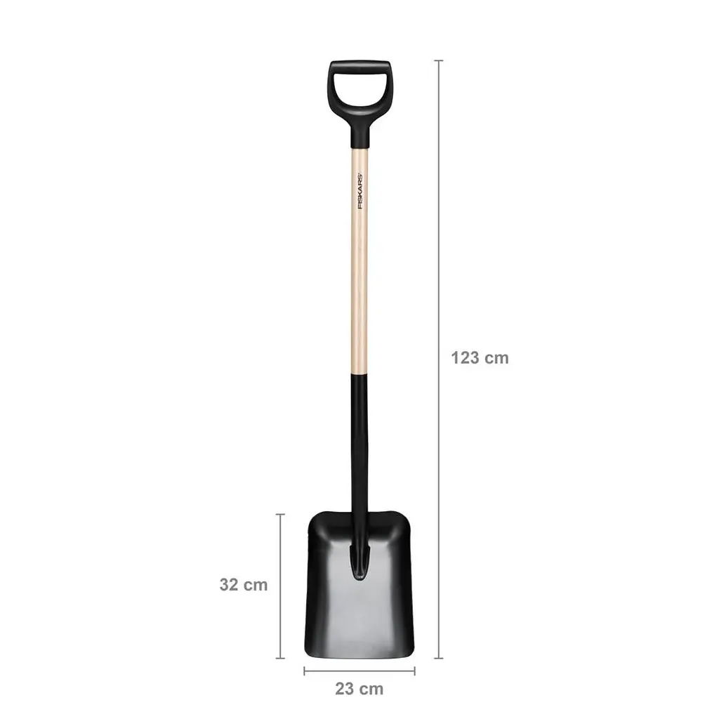 Лопата совкова з дерев'яною ручкою Fiskars Solid™ (1066723) - фото 2