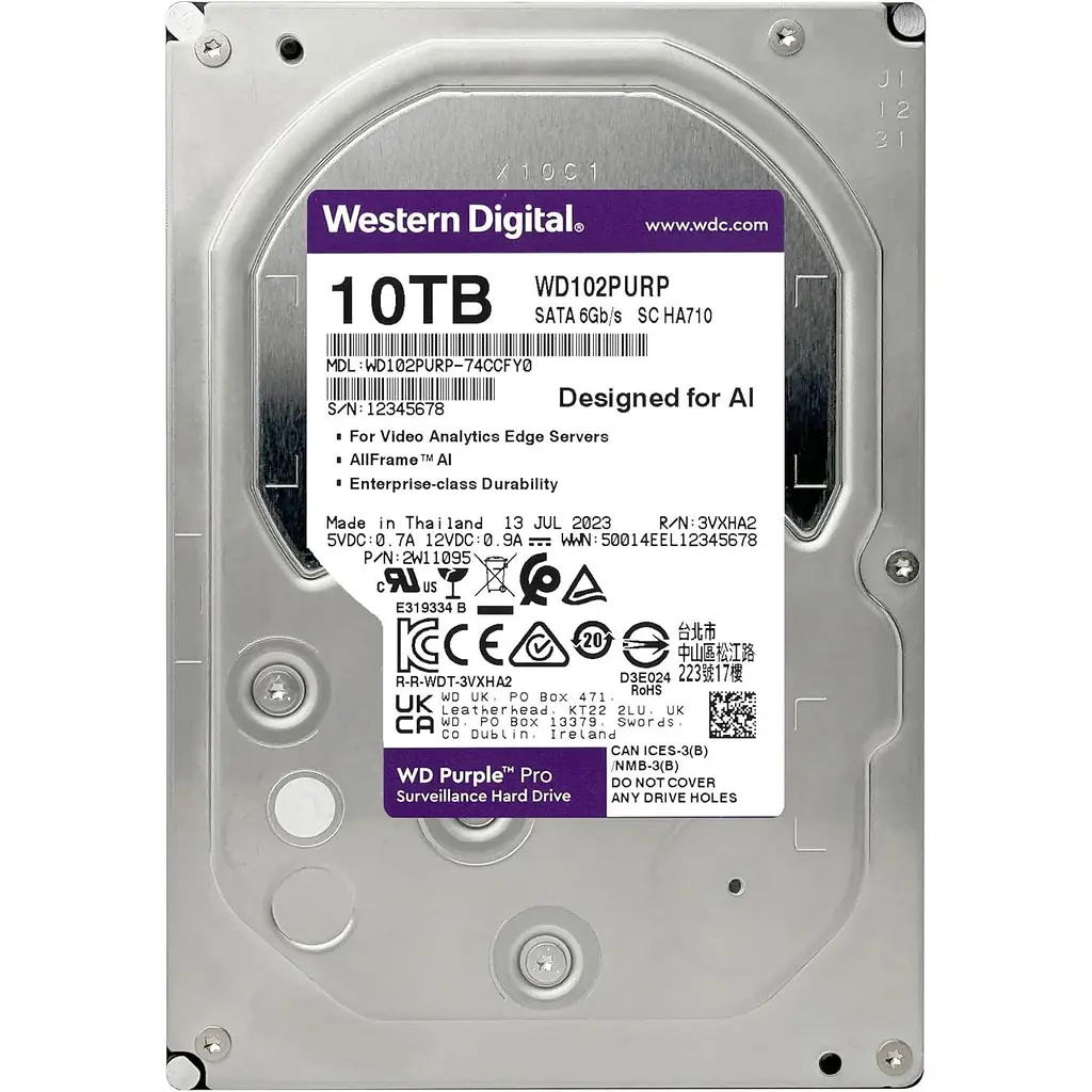 Жесткий диск 3.5` WD Purple Pro 10TB SATA 512MB (WD102PURP) [141165] - фото 3