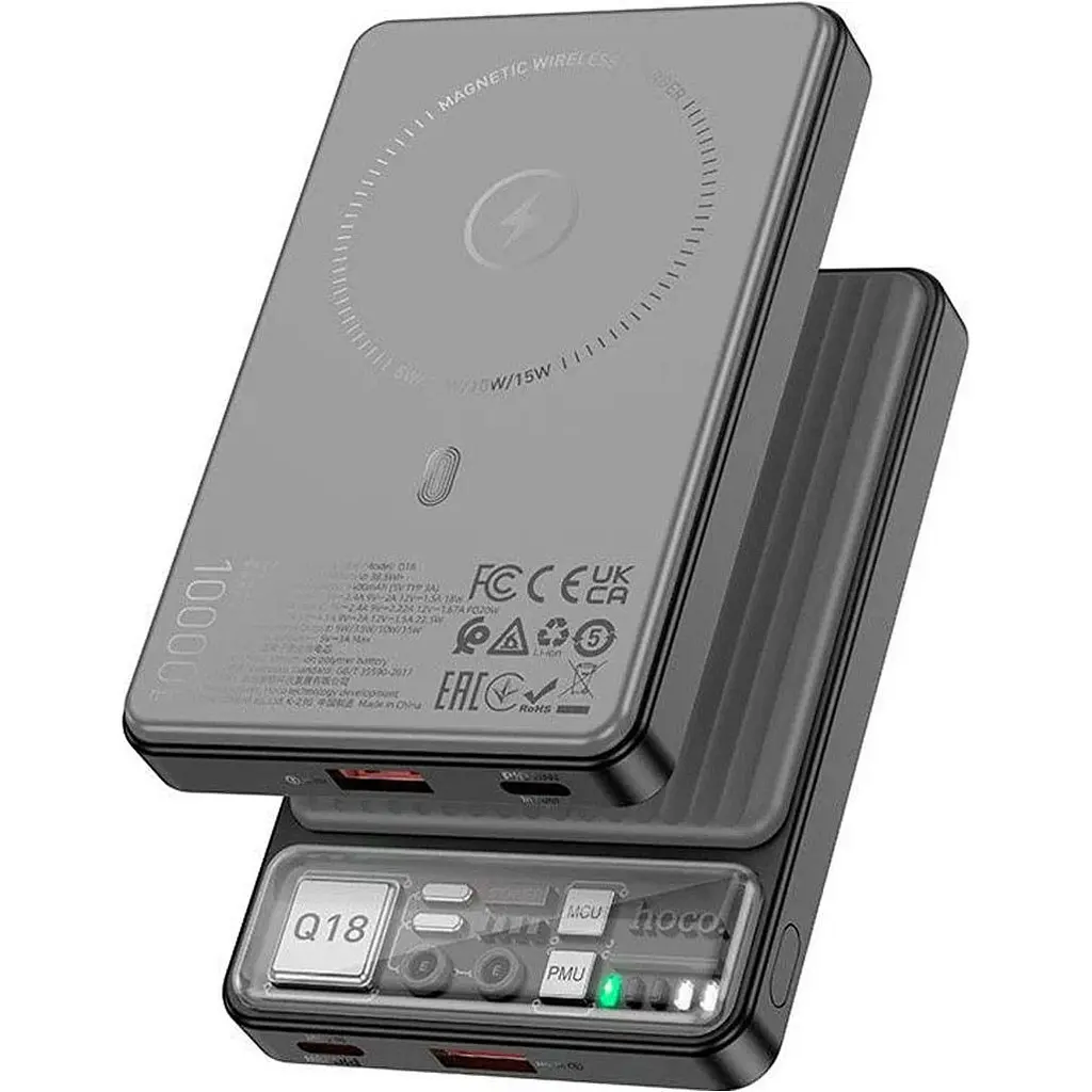 Зовнішній акумулятор Hoco Q18 Tourer MagSafe 10000mAh 22.5W Black (605182) [102662] - фото 2