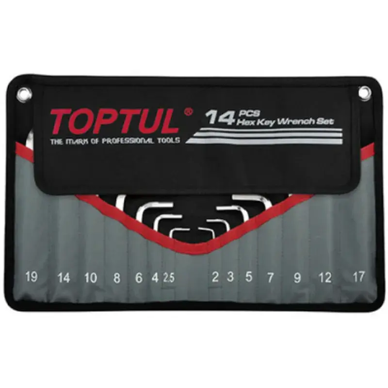 Ключ Toptul шестигранний Г-обр. 2-19мм 14шт. у чохлі (GPAQ1401) - фото 2