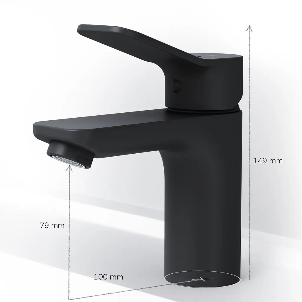 Смеситель для умывальника Am.Pm X-Joy black F85A02122 Черный матовый - фото 8
