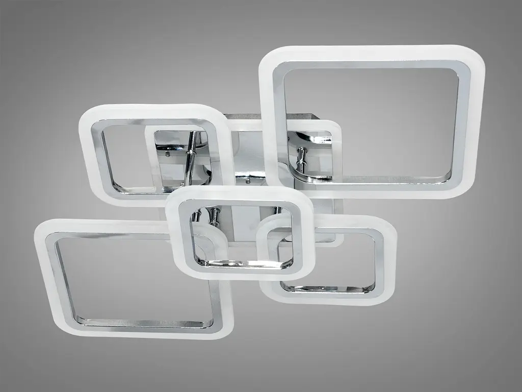 Люстра стельова LED Diasha A8160/2+3HR, 80W, 3200K-6500K, золото, сучасний стиль для коридору, вітальні, спальні, кухні, офісу - фото 4