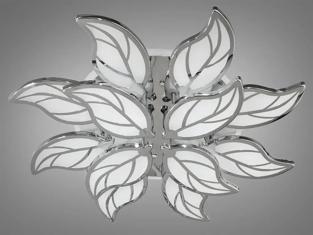 Люстра стельова LED Diasha 8028/8+4HR, 180W, 4100K/3200K/6500K, білий акрил, сучасний стиль для дому - фото 4