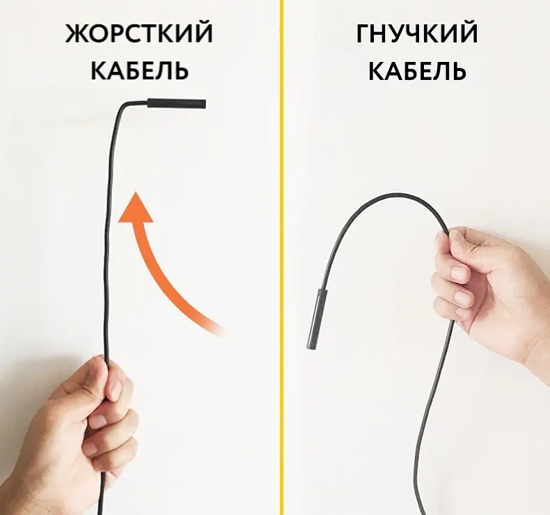 WIFI ендоскоп із жорстким кабелем 3.5 метра. Дзеркало, гачок, магніт у подарунок - фото 11