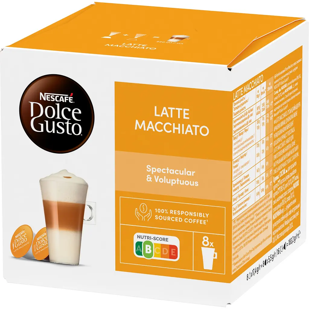 Уцінка. Кава в капсулах NESCAFE Dolce Gusto Latte Macchiato 16 шт. 183.2 г  - фото 6