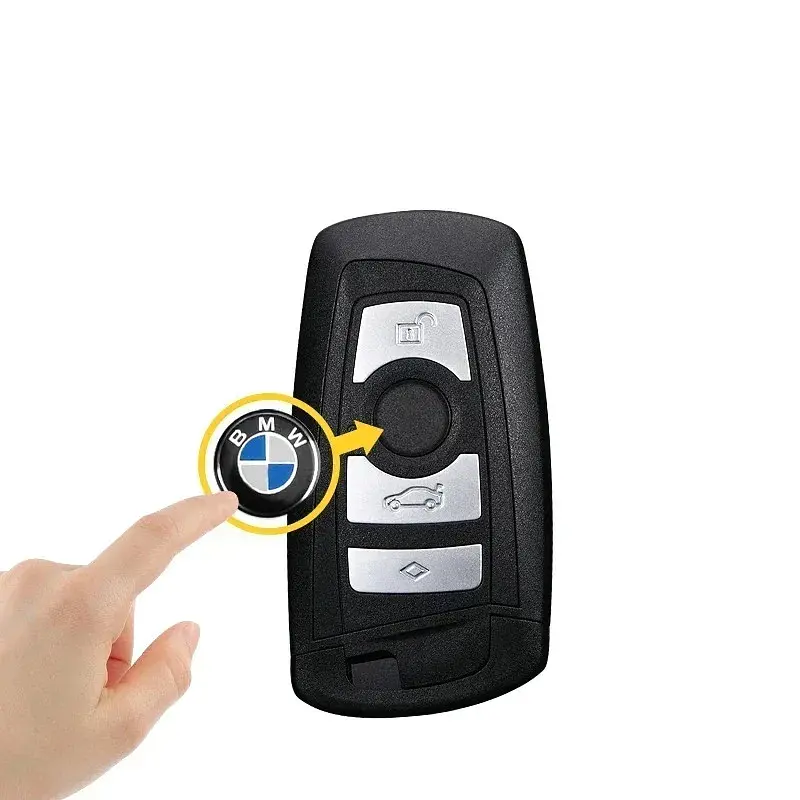 Наклейка з логотипом BMW для авто і ключів d=13мм Пвх-пластик об'ємна - фото 2