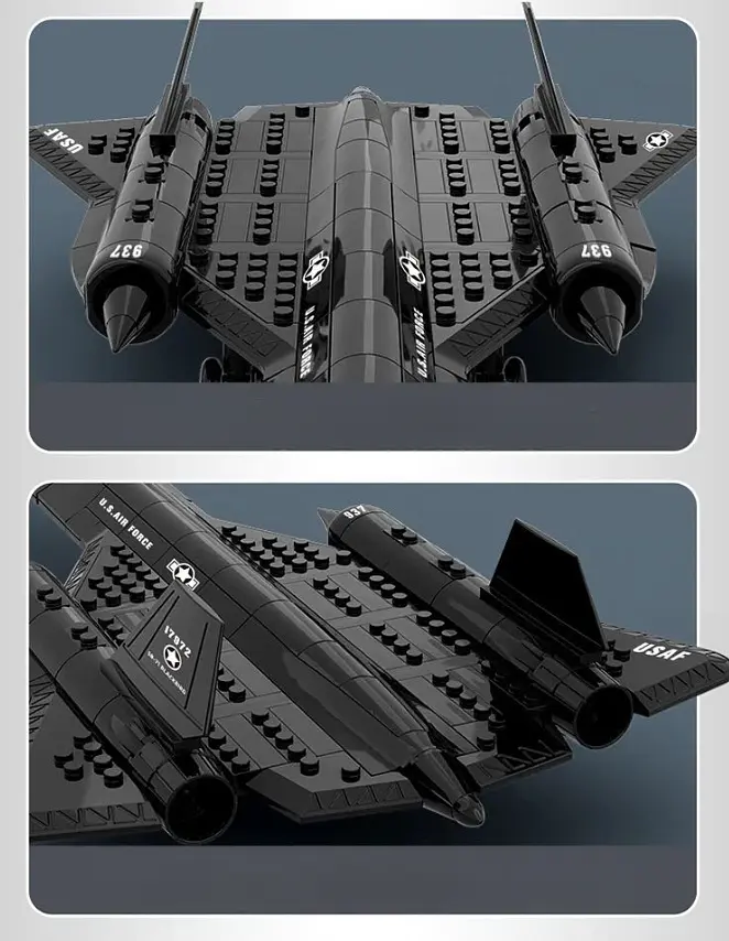 Конструктор Wange літак розвідник  SR-71 Blackbird Чорний дрізд  військова техніка авіація ,183 деталі - фото 5