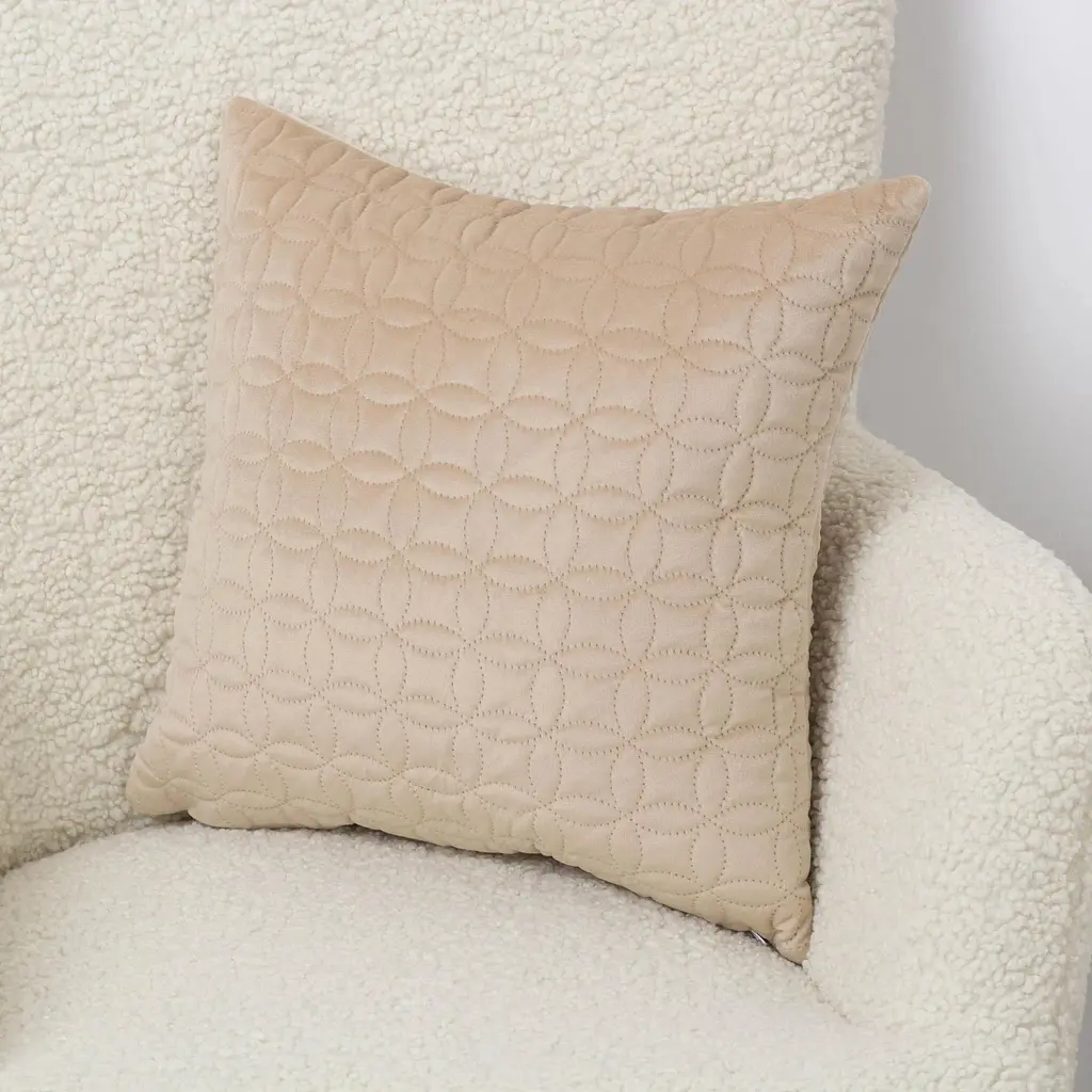 Наволочка декоративна ТЕП Velour Мозаїка 45х45 см золотий беж (2-05175_36292) - фото 3