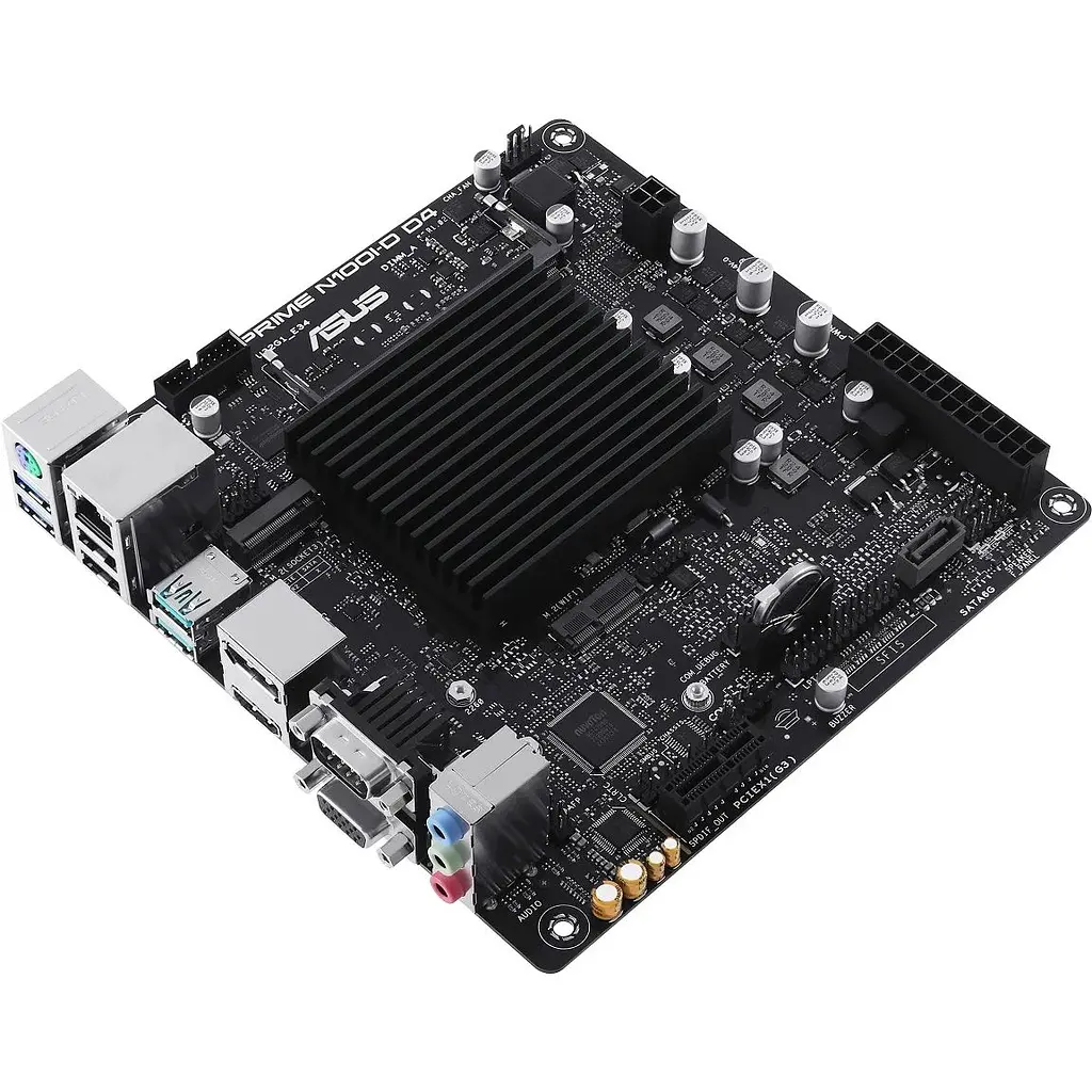 Материнська плата Asus Prime із процесором N100I-D D4-CSM, N100 (4x3.4 GHz), 1xDDR4 SO-DIMM (Max. 16Gb), UHD Graphics, 1xSATA2, 1xM.2, 1xPCI-E 3.0 x1, 8x RTL8111G, 6xUSB3.2/4xUSB2.0, VGA/HDMI/DP, Mini-ITX - фото 4