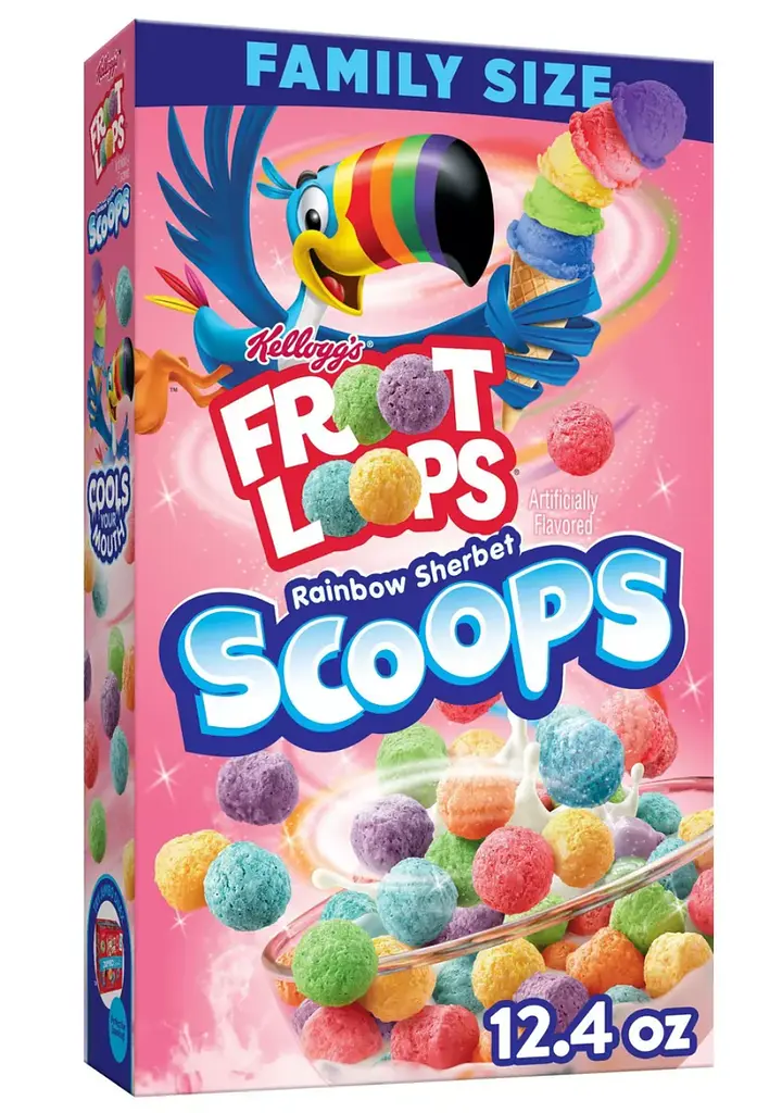 Сухий сніданок Kellogg's Froot Loops Rainbow Sherbet Scoops Cereal 351г