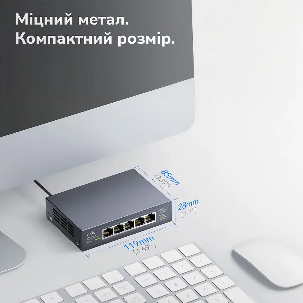 Комутатор 5-портовий некерований Cudy HS105 2.5G (73-00536) - фото 5