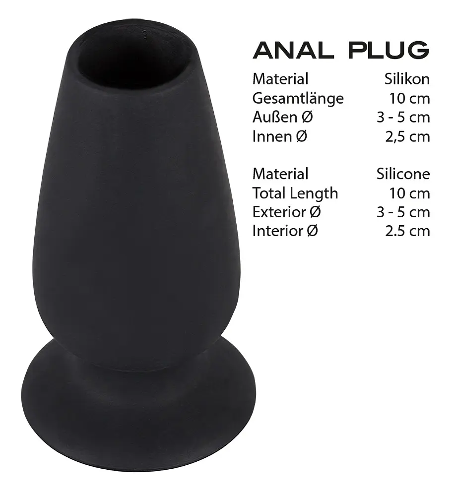 Анальна пробка Lust Tunnel Plug M чорна - фото 7