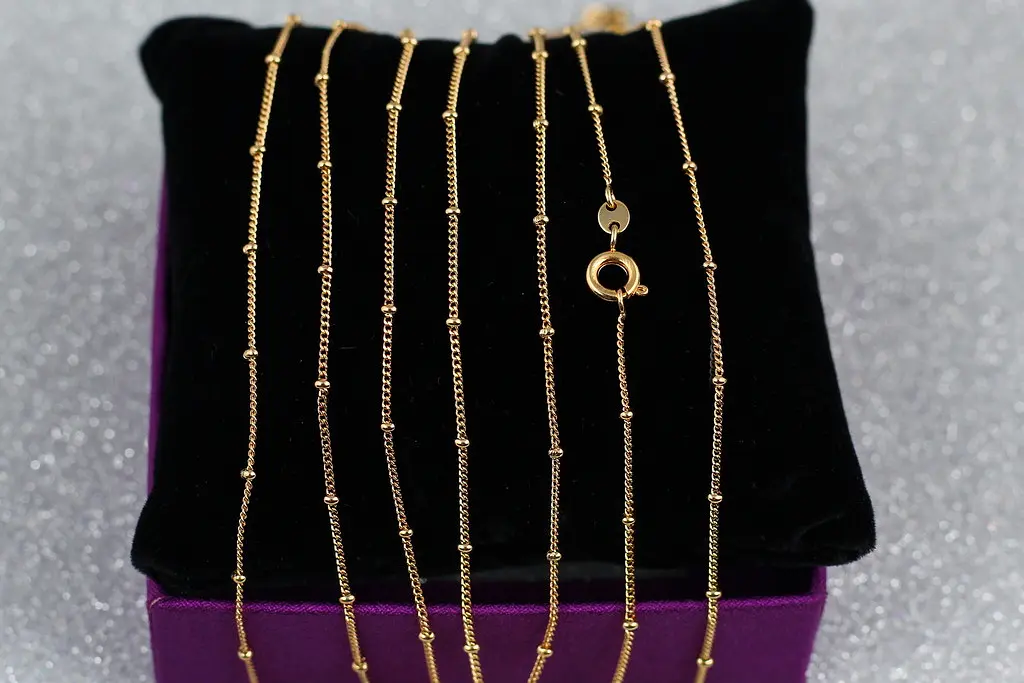 Ланцюг Xuping Jewelry панцирний з кульками 50 см 1 мм золотистий