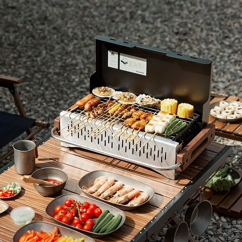 Портативный гриль для столешницы Naturehike CNK2300CJ010 металлик - фото 6