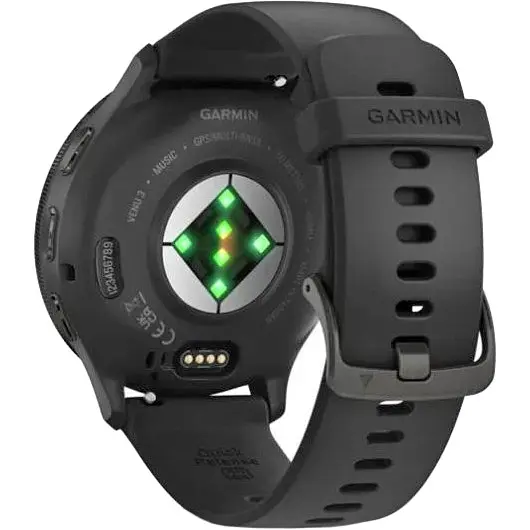 Garmin Venu 3 Slate Stainless Steel Bezel with Black Case and Silicone Band (010-02784-01/51/41) - фото 2