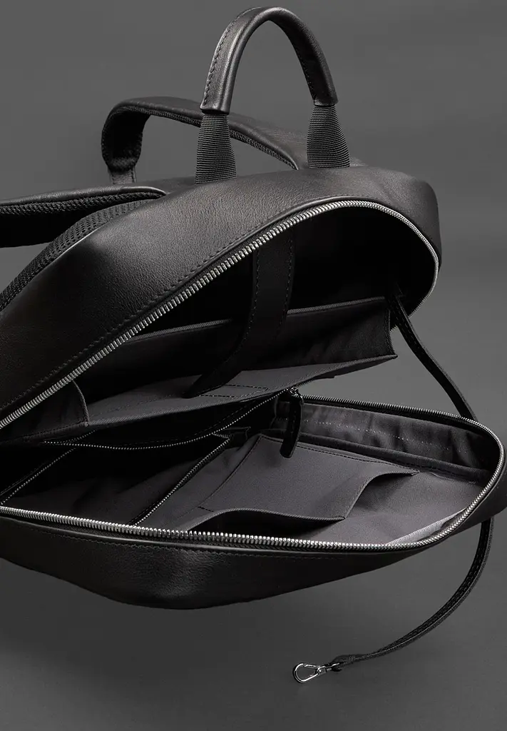 Шкіряний рюкзак Foster 1.1 Чорний - фото 6