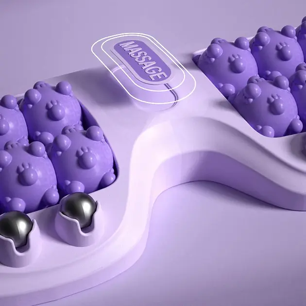 Портативний масажер для ніг Cat Claw Style Foot Massager з 12 роликами та 4 магнітними кульками - фото 3