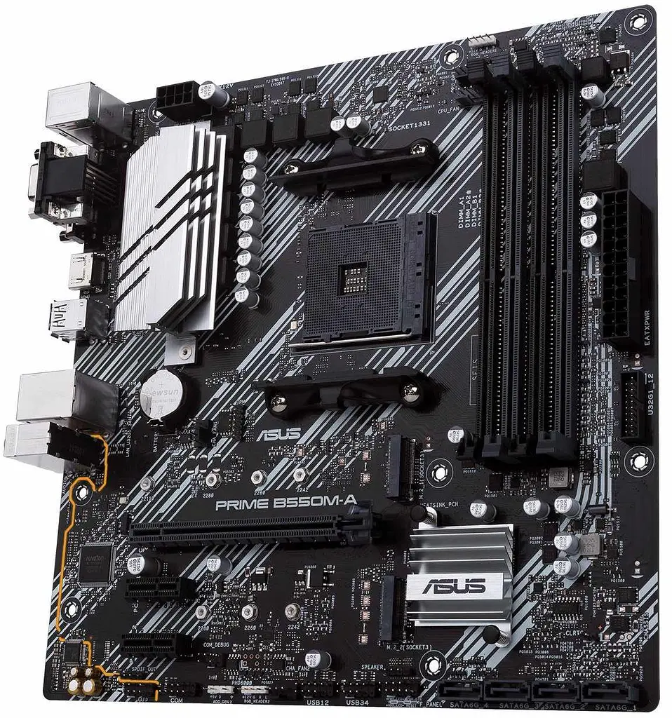 Материнська плата ASUS PRIME B550M-A/CSM (Prime B550M-A/CSM) (Socket AM4, AMD B550, Micro-ATX) - фото 4