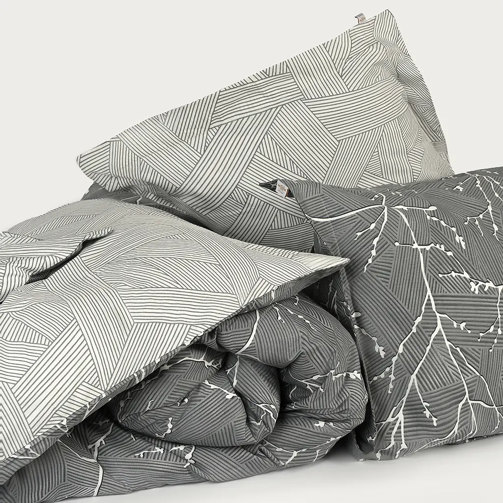 Підковдра МВМ My Home Петрикор 220x160 см сіра з принтом (BL-DC-13 GRAY/PRINT) - фото 2