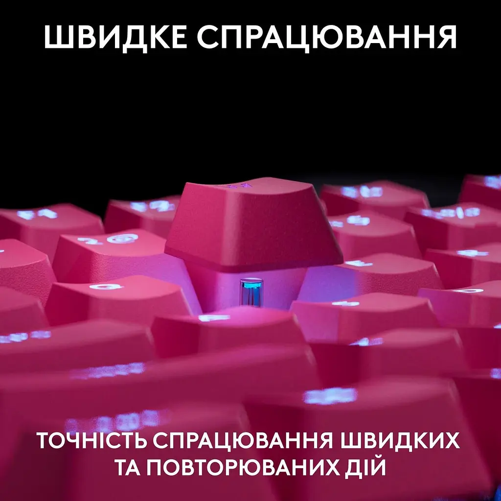 Клавіатура Logitech G PRO X TKL RAPID Gaming Magenta (L920-013253) Б/в - фото 3
