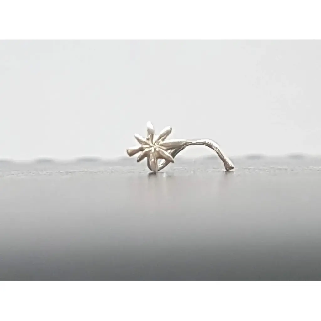 Срібна сережка-пірсинг в ніс Dear. 1001С - фото 2