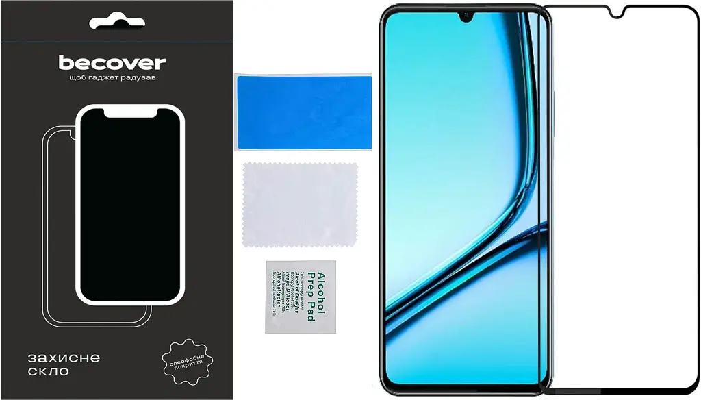 Скло захисне BeCover Realme Note 50 Black (711317) - фото 3