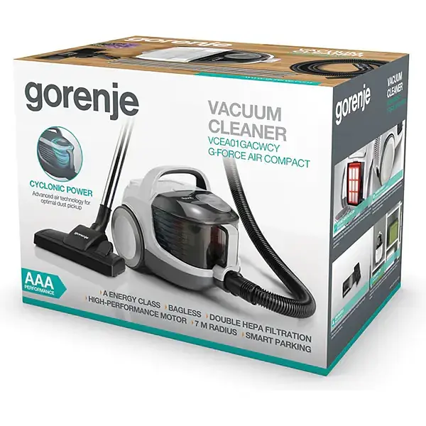 Пылесос без мешка Gorenje VCEA01GACWCY 800 Вт 2,2 л кабель 5 м белый - фото 4