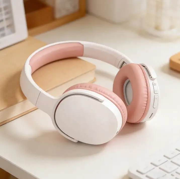 Бездротові накладні навушники MZ Sport C-6713 Bluetooth 5.3 MP3 FM-радіо 64 години роботи рожевий - фото 3
