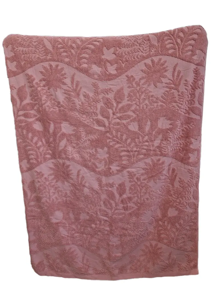 Простирадло махрове жакардове Parisa Home Premium 200х220 щільність 470 г/м2 рожеве - фото 4