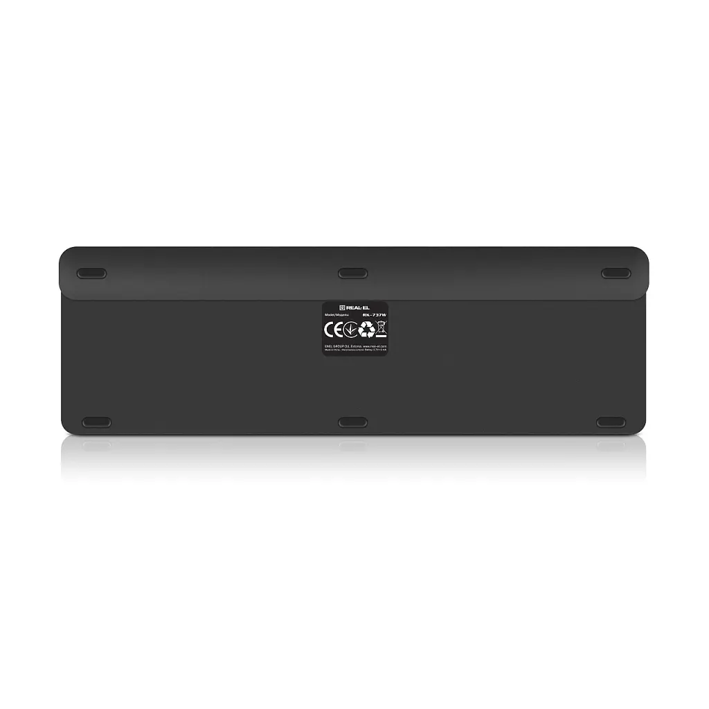 Клавіатура REAL-EL RK-737W Wireless/Bluetooth Black/Grey (EL123100060) - фото 8
