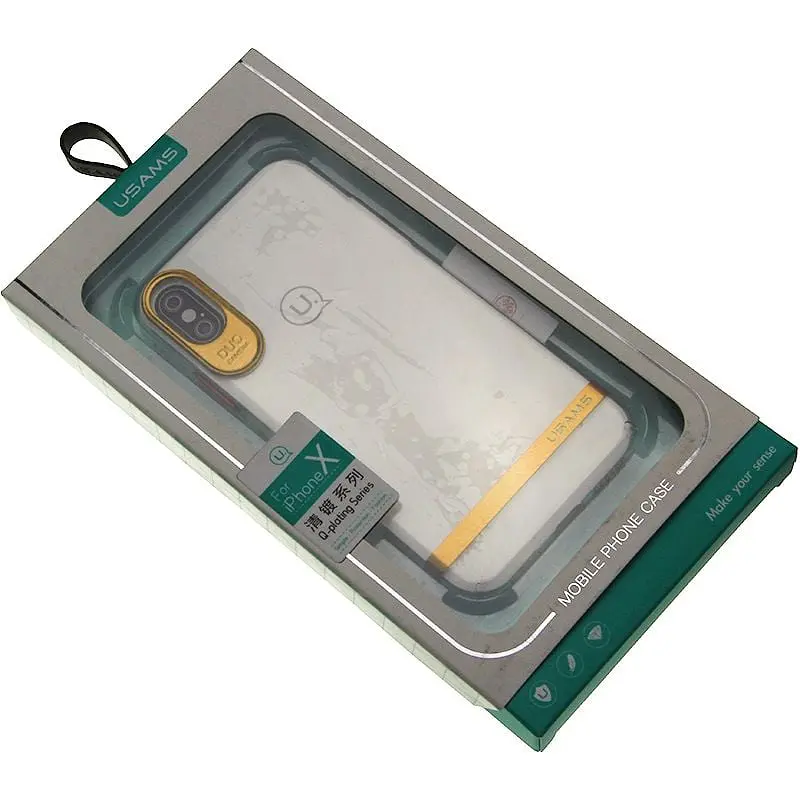 Чохол-накладка Usams Q-plating Series Apple iPhone X Light Gold - фото 2