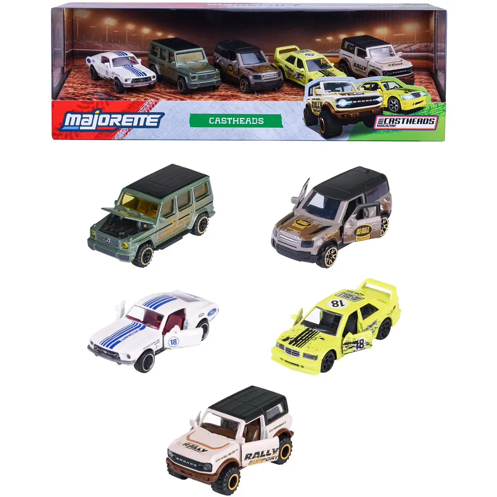 Набiр машинок Majorette КастХедс. Преміум металеві 7.5 см 5 шт. (8504105002)