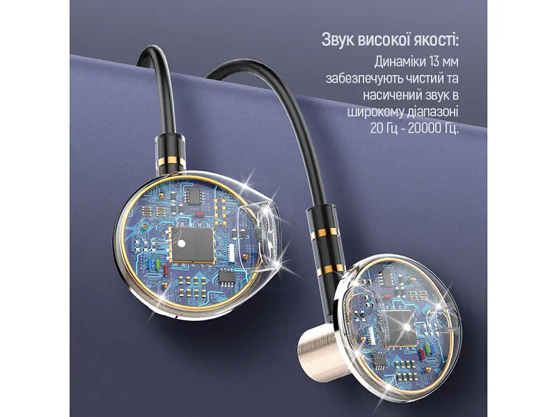 Навушники з мікрофоном ColorWay Slim 3.5 mm Wired Earphone Blast 2 Black (CW-WD02BK) - фото 8