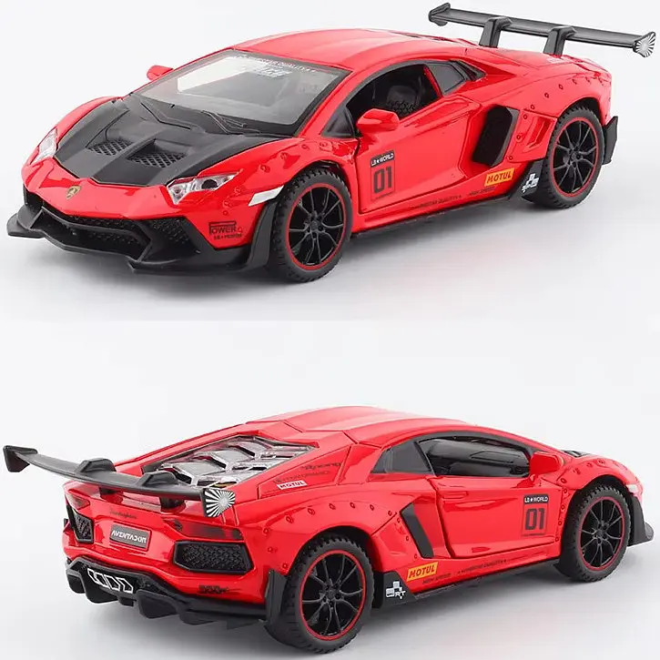 Колекційна металева модель автомобіля TK Group Lamborghini Aventador LP700-4 у широкому обвісі з інерцією, світлом та звуком 1:32 - фото 2