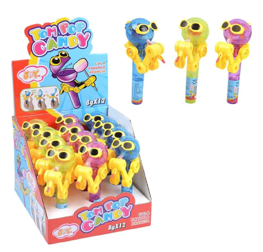 Льодяник з тримачем Tom Pop Candy Joygum Робот в окулярах 1шт, 8г - фото 5