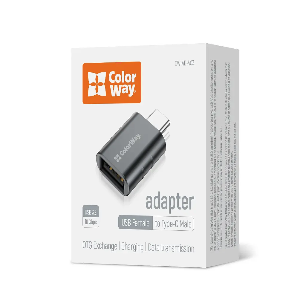 Перехідник OTG USB 3.2 AF to USB-C ColorWay (CW-AD-AC3) - фото 4