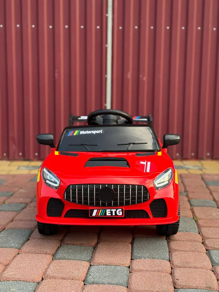 Дитячий спортивний електромобіль кабріолет зі спойлером PRIMA CAR Cabrio 6V 5A (пульт, LED-фари, музика, педаль газу), Червоний - фото 2