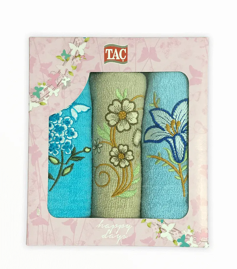 Махровые полотенца для кухни Tac 30x50 см 3 шт. в коробке kuh0006652 - фото 2