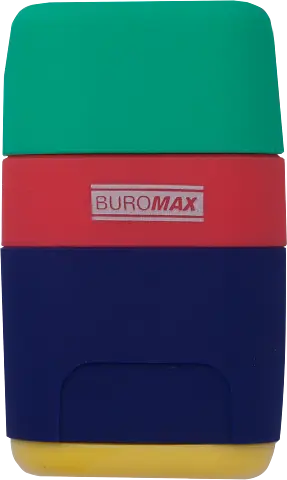 Точилка с контейнером Buromax Rubber Touch, с ластиком (BM.4771-1) - фото 3