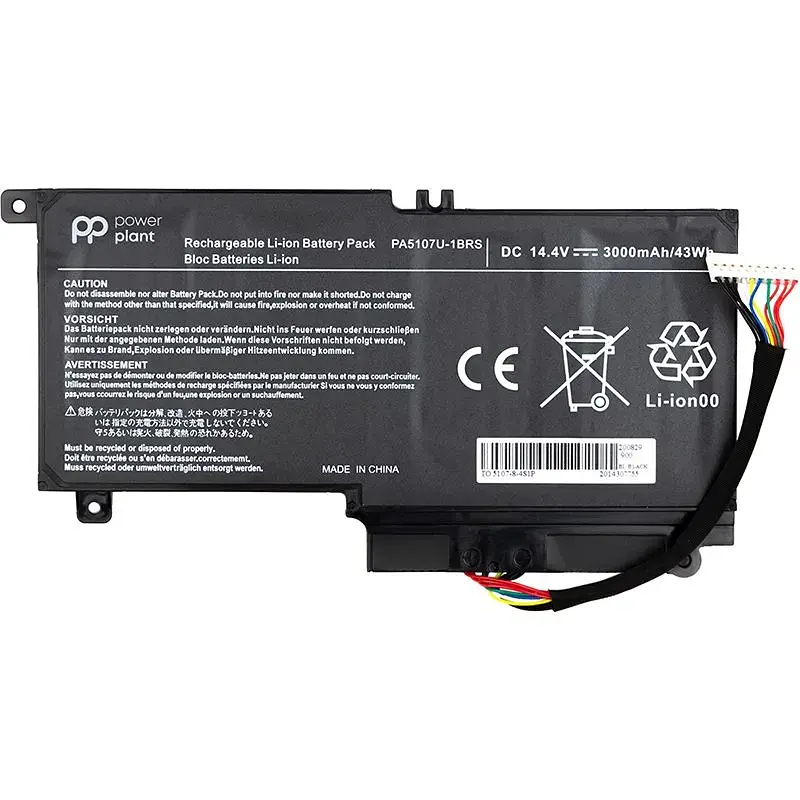 Акумулятор PowerPlant для ноутбуків TOSHIBA Satellite L55 (PA5107U-1BRS, TA5107P9) 14.4V 3000mAh (NB510269) - фото 2