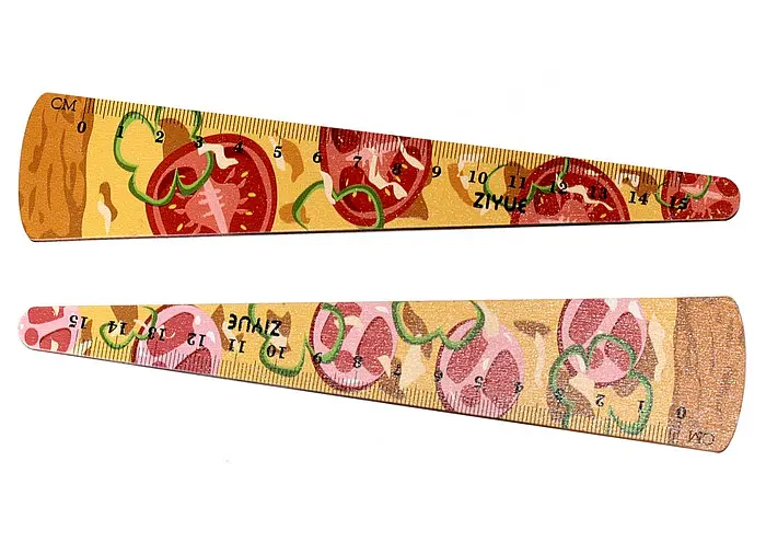 Лінійка дерев’яна фігурна Піца, 12 см - фото 2